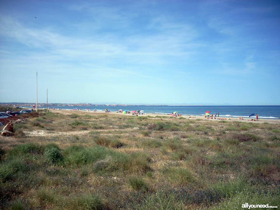 Playa de Torre Derribada en San Pedro del Pinatar