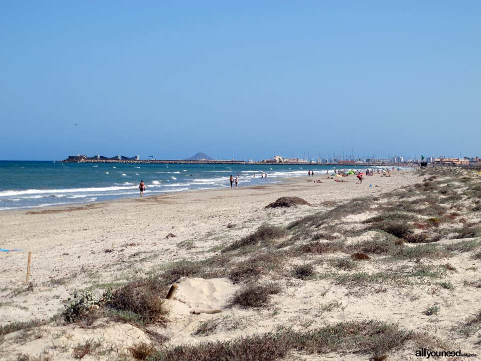 Playa de Torre Derribada en San Pedro del Pinatar