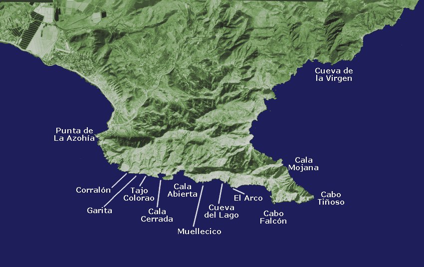 Diving Areas in Cabo Tiñoso