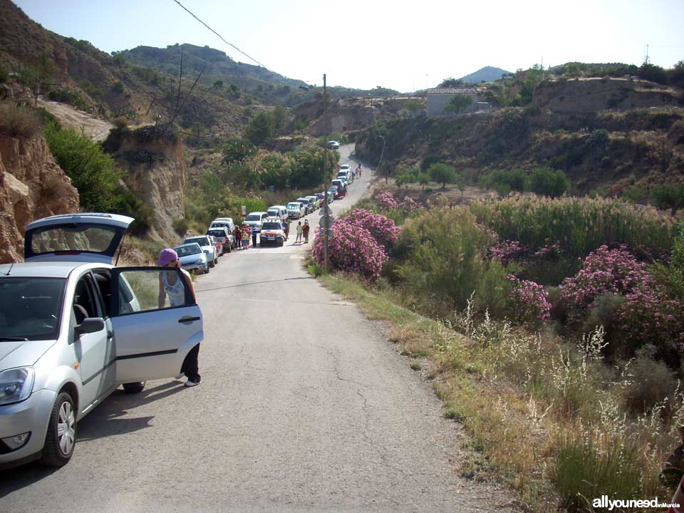 3 - Coches en la Umbría. Ruta guiada del río Chícamo en Abanilla