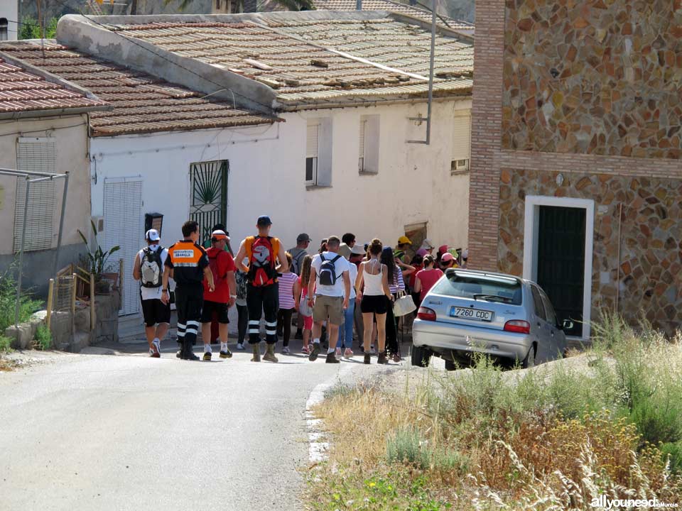 6 - Grupo en marcha. Ruta guiada del río Chícamo en Abanilla