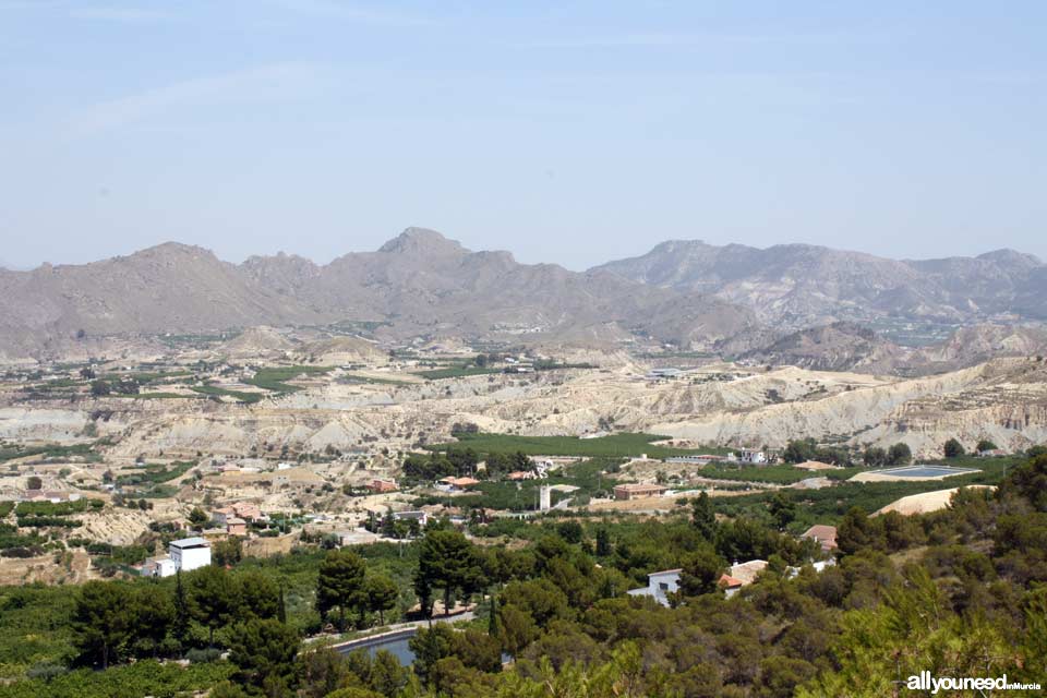 Vista desde El Santuario Virgen del Oro de Abarán