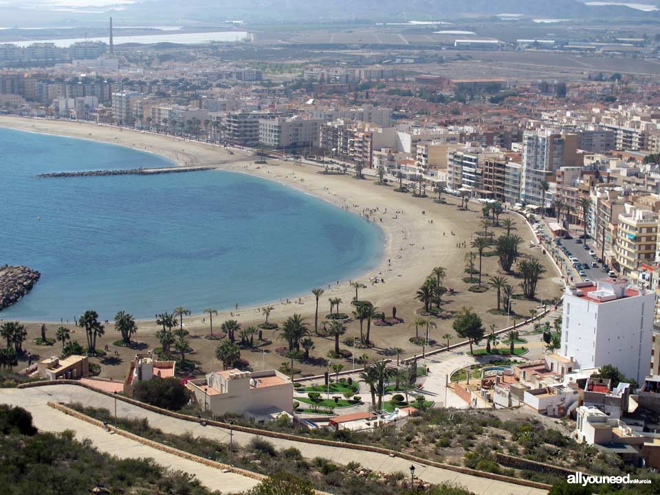 Playa de la Colonia en Aguilas