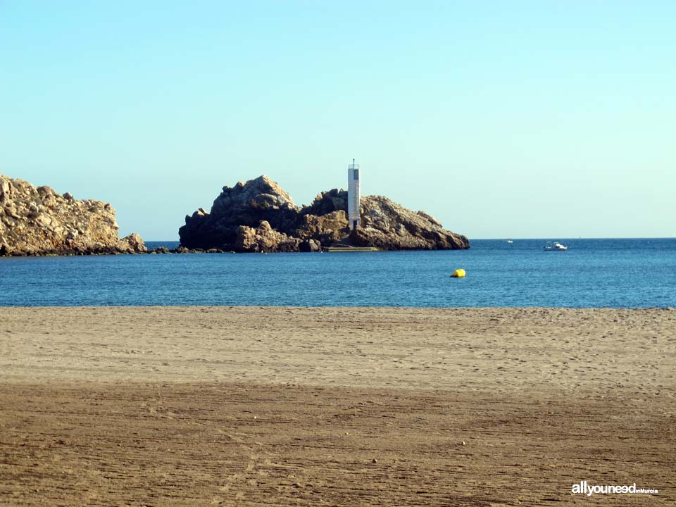 Faro Islote del Aguilica en Águilas. Murcia