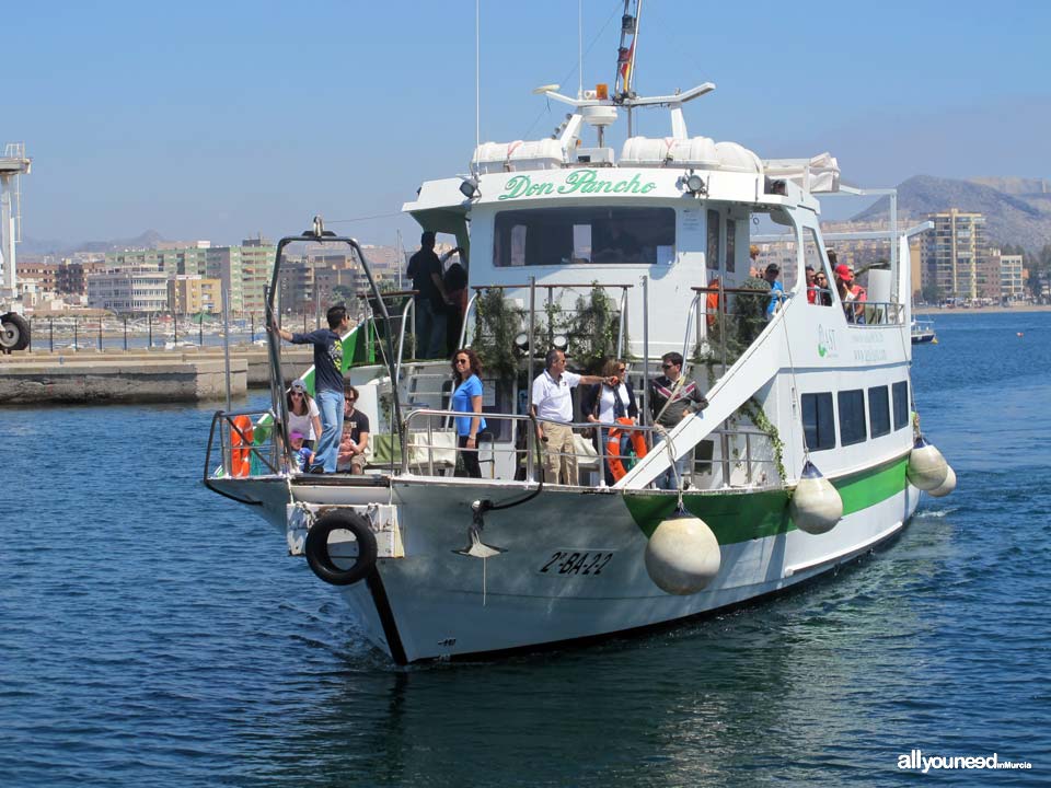 Barco Don Pancho en Águilas. Paseos en barco