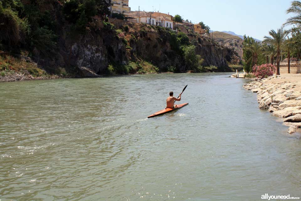 Piraguista en el río Segura