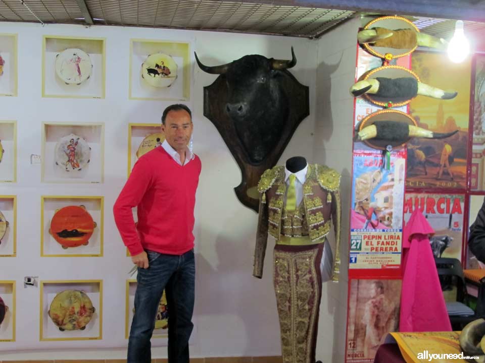 Bullfighting Art Market in Blanca. Pictures