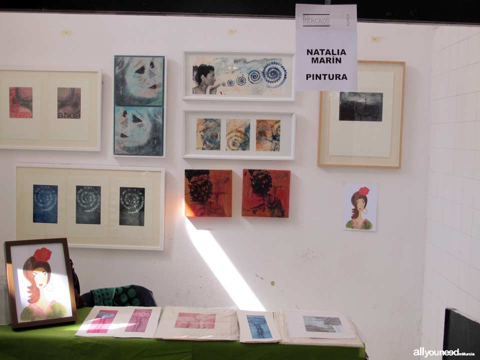 Bullfighting Art Market in Blanca. Pictures