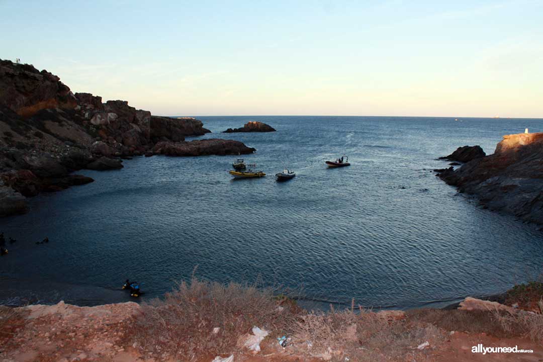 Scuba Diving in Cala Fría. Cabo de Palos