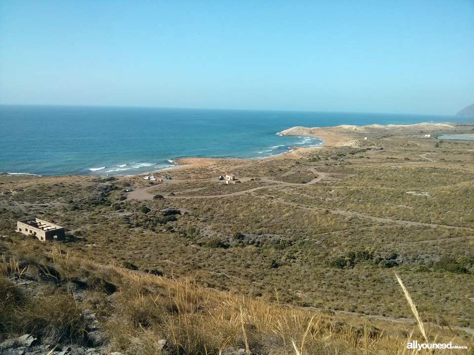 Trail from the cove of Cala Reona to Calblanque and back to Cala Reona