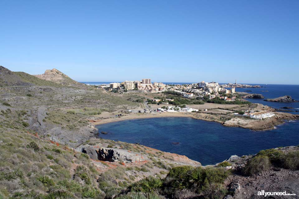 Trail from the cove of Cala Reona to Calblanque and back to Cala Reona