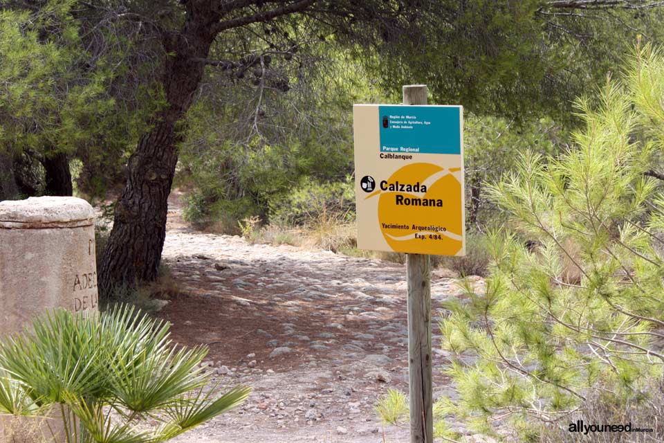 Calzada Romana. Senderismo en Calblanque, Mapa