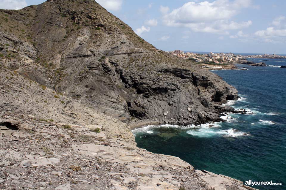 Calblanque. Cala Cocón. Cabo de Palos al fondo