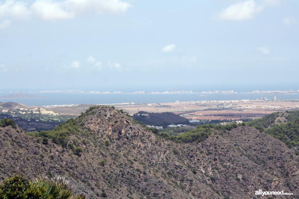 Monte de las Cenizas. Vista de la Manga del Mar Menor. Senderismo en Calblanque