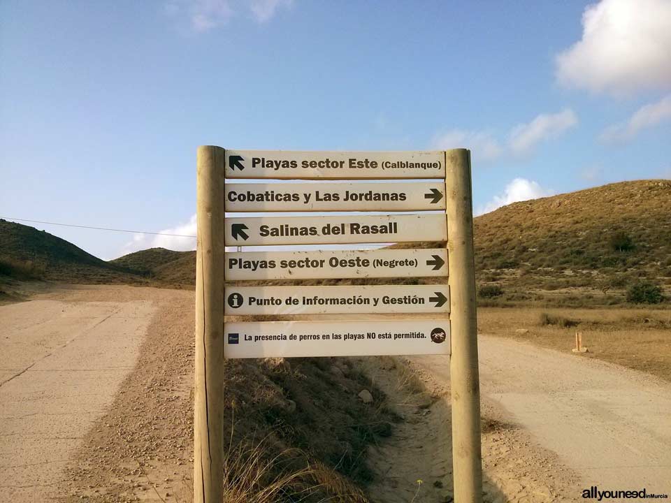 Calblanque Information Office. Murcia. Spain. Road Sign