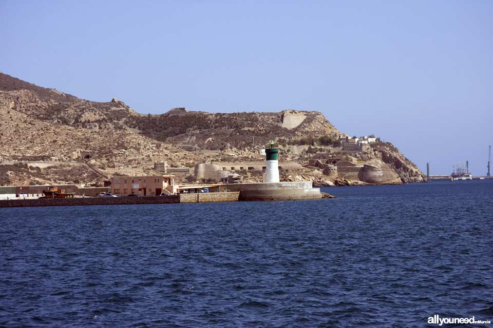 Lighthouse in Curra Levee, Cartagena Murcia
