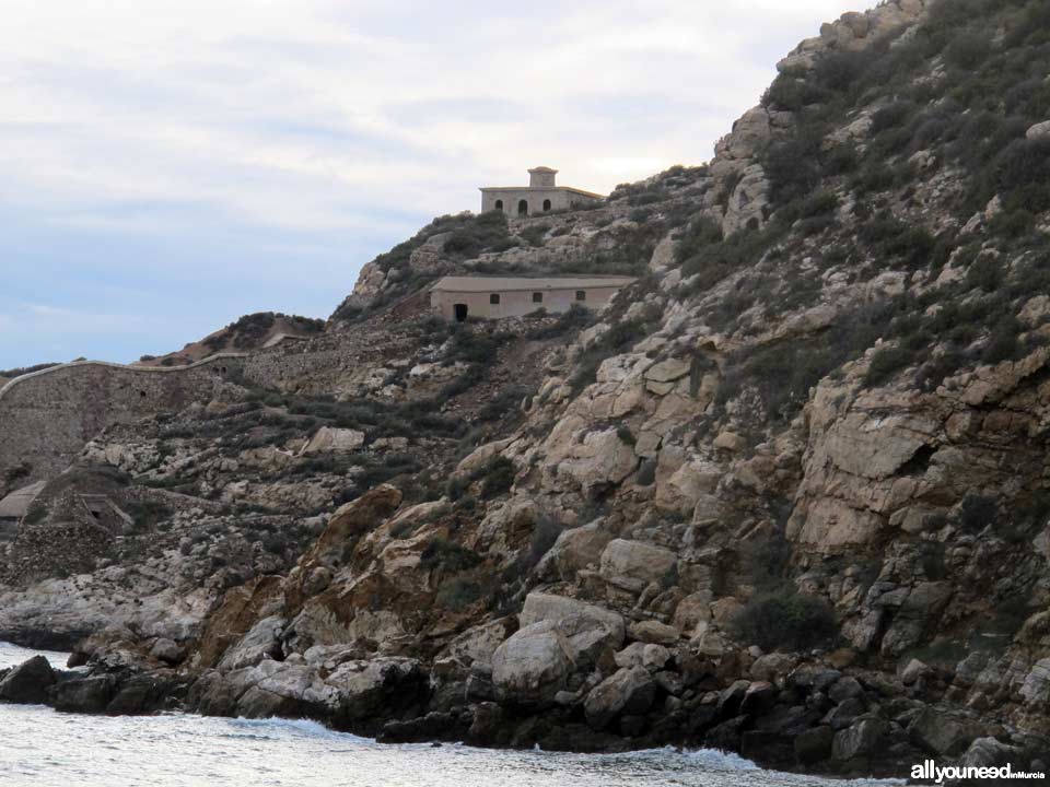 Podadera Lighthouse in Cartagena. Murcia