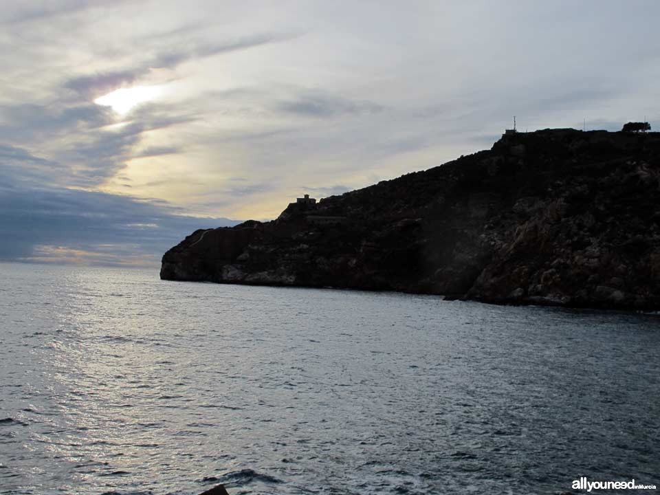 Podadera Lighthouse in Cartagena. Murcia