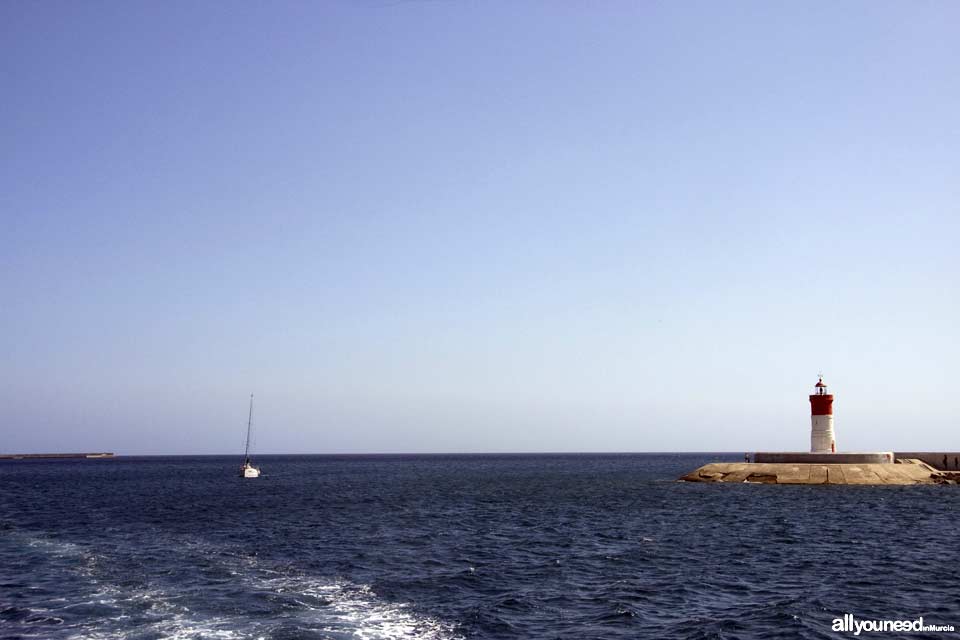 Lighthouse in Navidad Levee, Cartagena Murcia