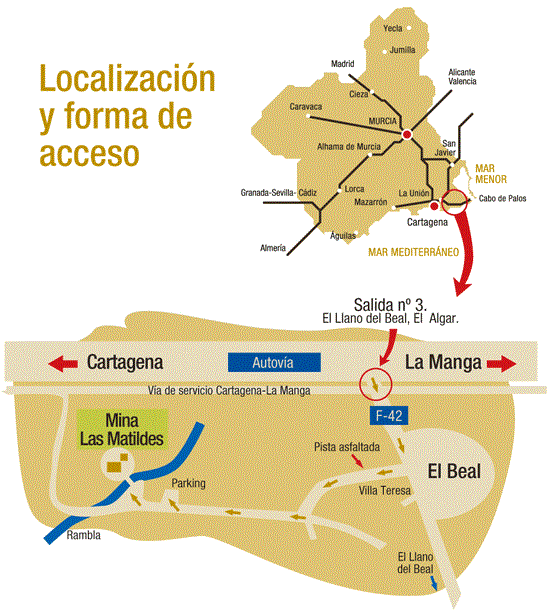 Centro de Interpretación de la Mina Las Matildes. Localización