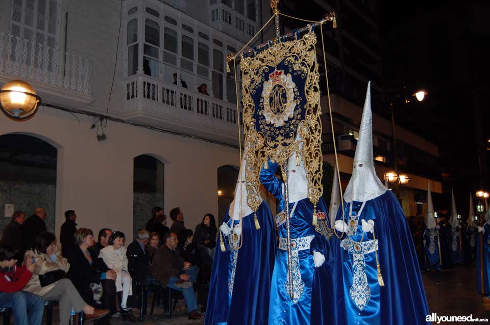 Emblem of Virgen del Primer Dolor. Holy Week in Cartagena