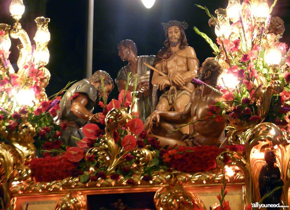 Float of Flagelación. Holy Week in Cartagena