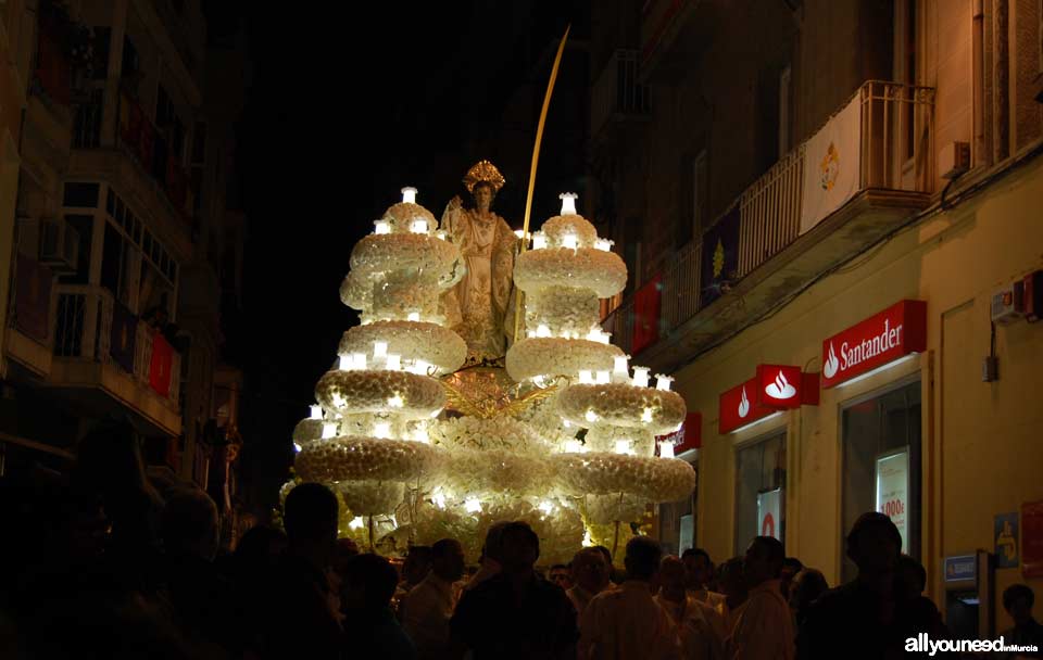 Float of San Juan Evangelista. Holy Week in Cartagena