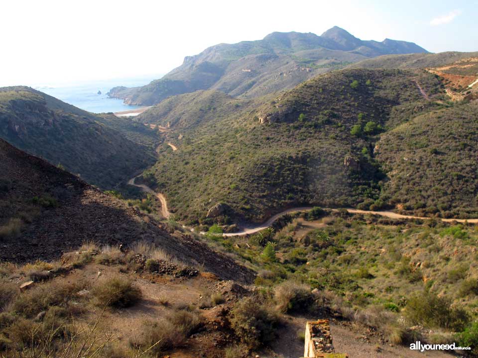 Playa del El Gorguel entre Portmán y La Unión