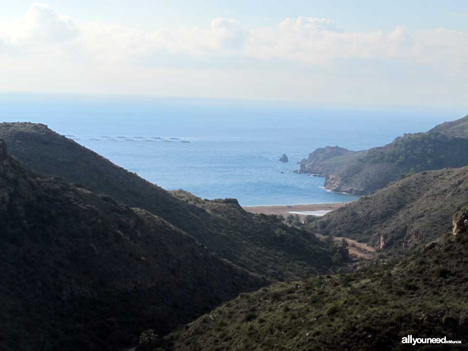 Playa del El Gorguel entre Portmán y La Unión