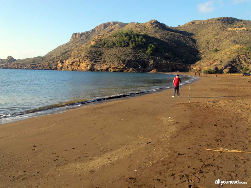 Playa del El Gorguel entre Portmán y La Unión