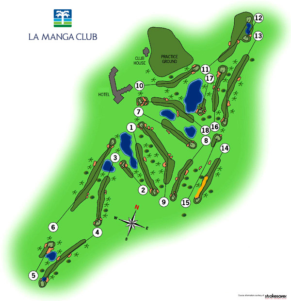 La Manga Club - Urbanización y campo de Golf en Murcia - España. Campo sur