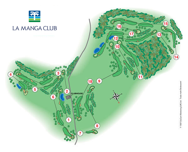 La Manga Club - Urbanización y campo de Golf en Murcia - España.  Campo oeste