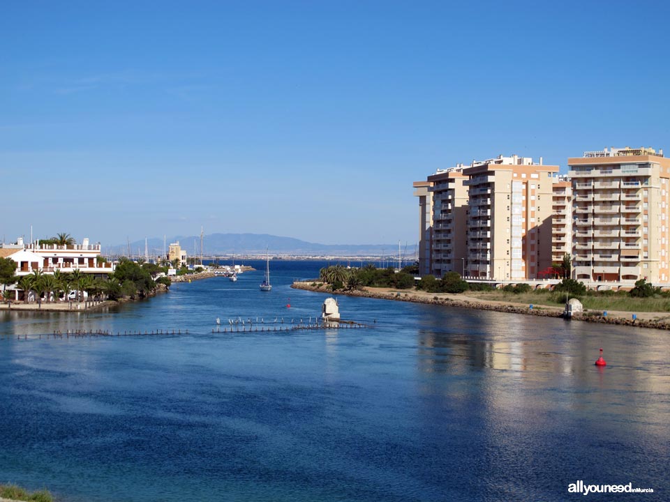 Canal entre Mar Menor y Mar Mediterráneo de la Manga del Mar Menor