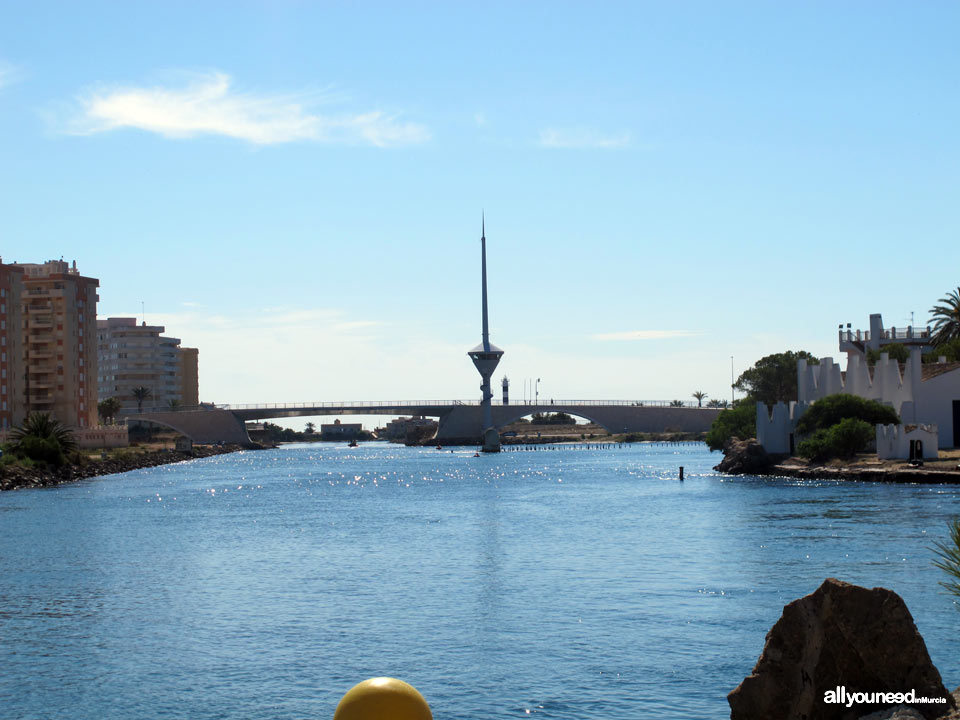 Gola, Canal y Puente del Estacio en la Manga del Mar Menor