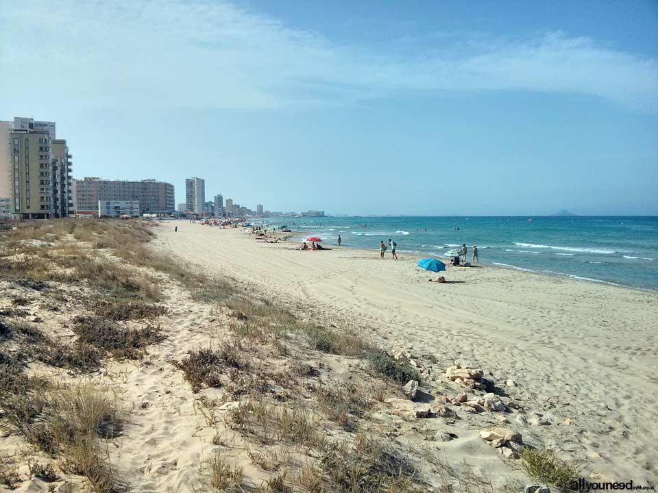 Playa de las Amoladeras. La Manga del Mar Menor