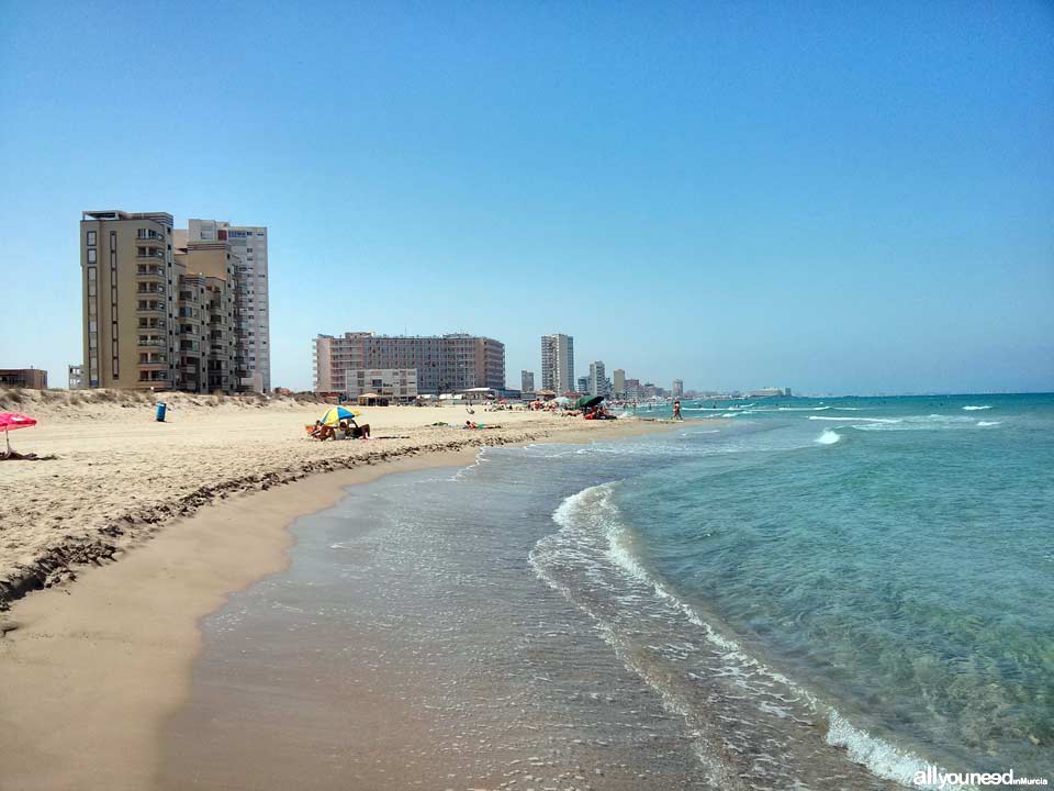 Playa de las Amoladeras. La Manga del Mar Menor