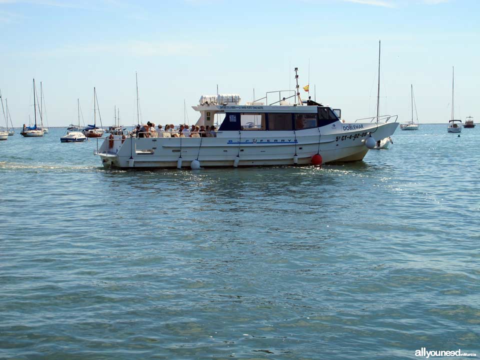 Ferry La Manga - Santiago de la Ribera. Rutas marítimas en barco.