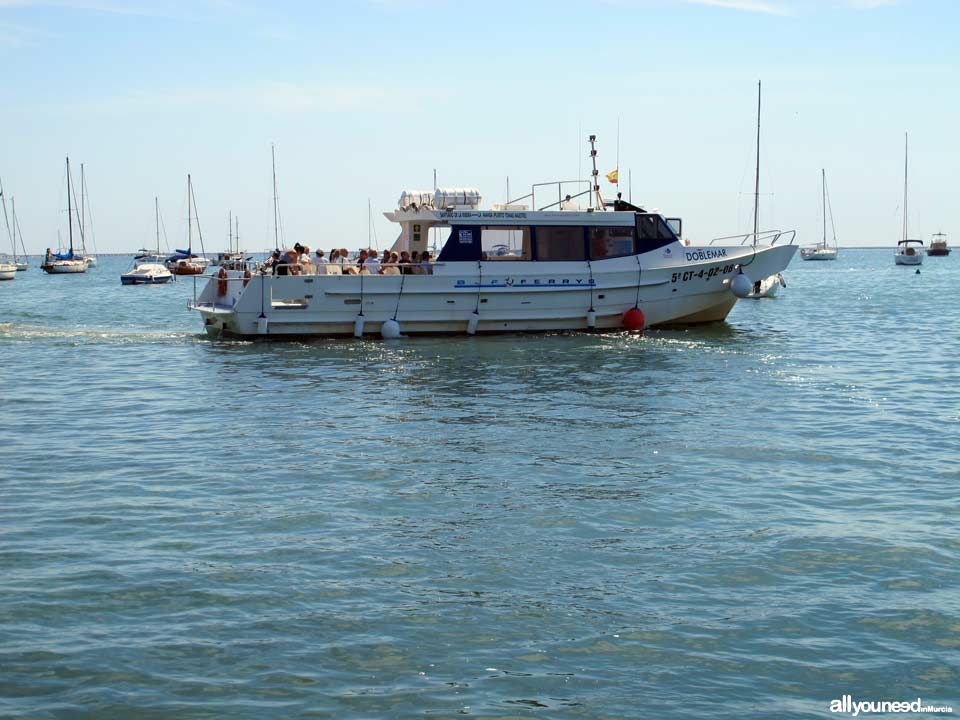 Ferry La Manga - Santiago de la Ribera. Rutas marítimas en barco.