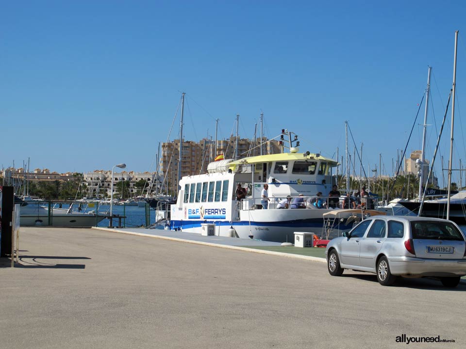 Ferry La Manga - Santiago de la Ribera. Rutas marítimas en barco.