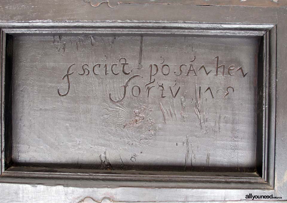 Palace of Guevara. Firma del arquitecto