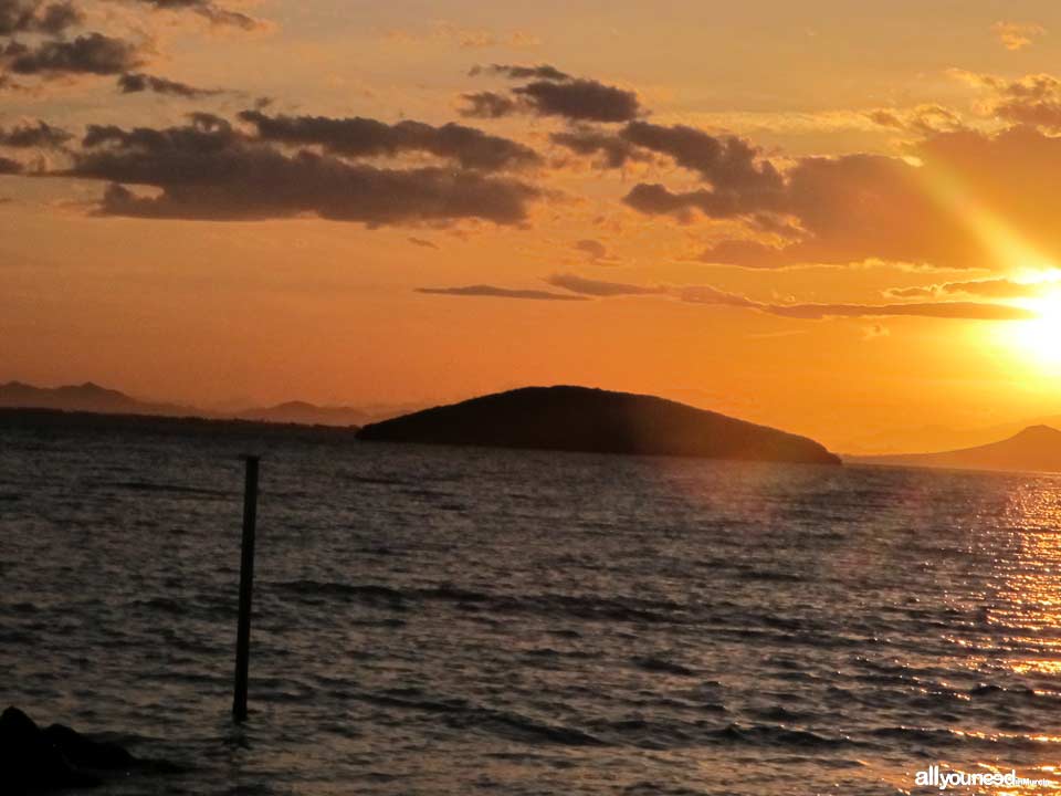 Rondella Island in Mar Menor