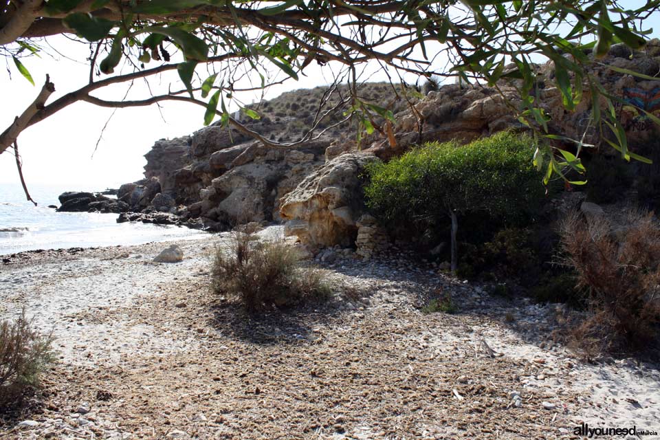 Cala Leño. Playas nudista en Mazarrón