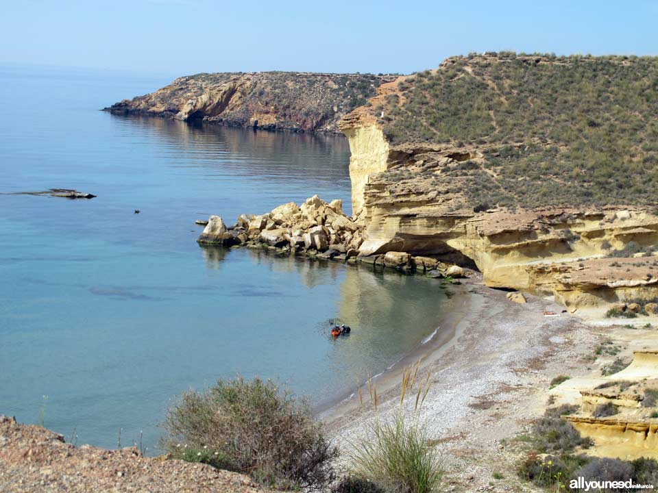 Playa Cueva de Lobos. Playa nudista en Mazarrón