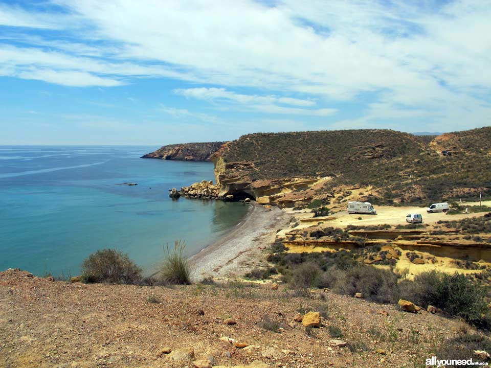 Playa Cueva de Lobos. Playa nudista en Mazarrón