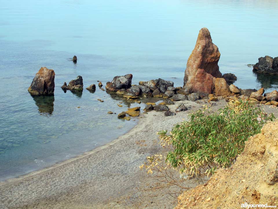 Playa de Piedra Mala. Playa nudista en Mazarrón