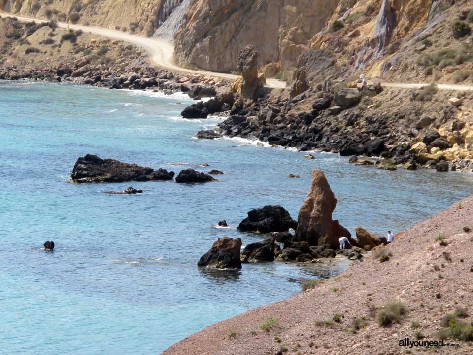 Playa de Piedra Mala. Playa nudista en Mazarrón