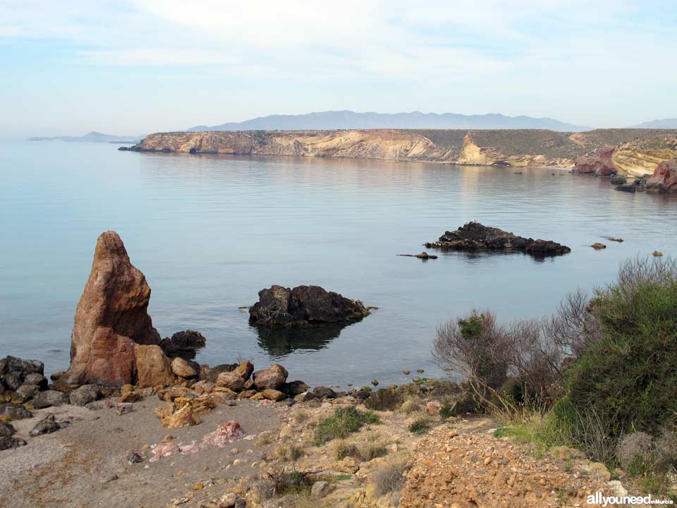 Playa de Piedra Mala. Playa nudista en Mazarrón