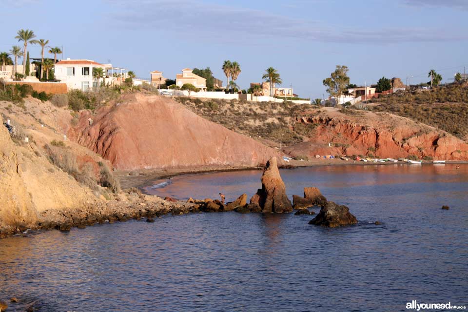 Playa de Piedra Mala. Playa nudista en Mazarrón