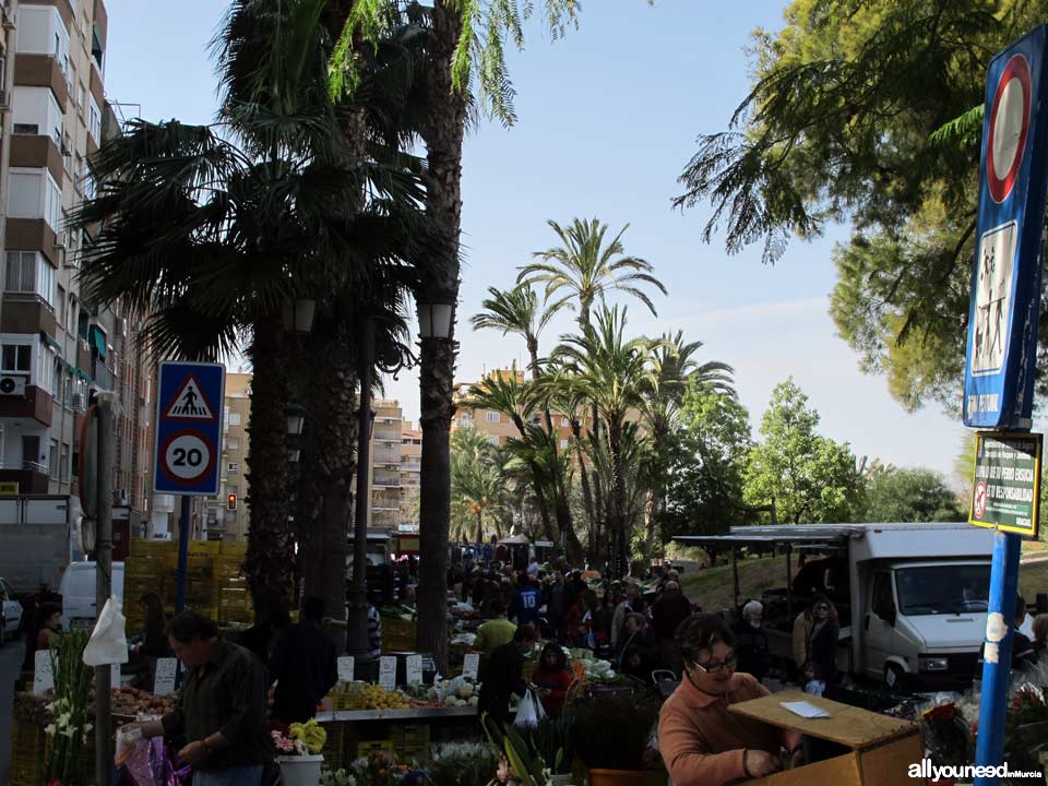 Mercado semanal de Molina de Segura. Parque de la Compañia