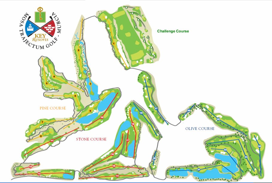 Mosa Trajectum. Campo de golf en Murcia